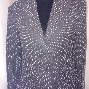 NWT Sag Harbor Black and White Polka Dot Jacket